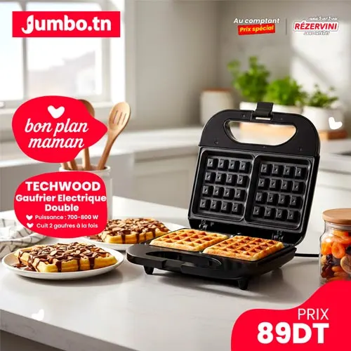 techwood gaufrier electrique